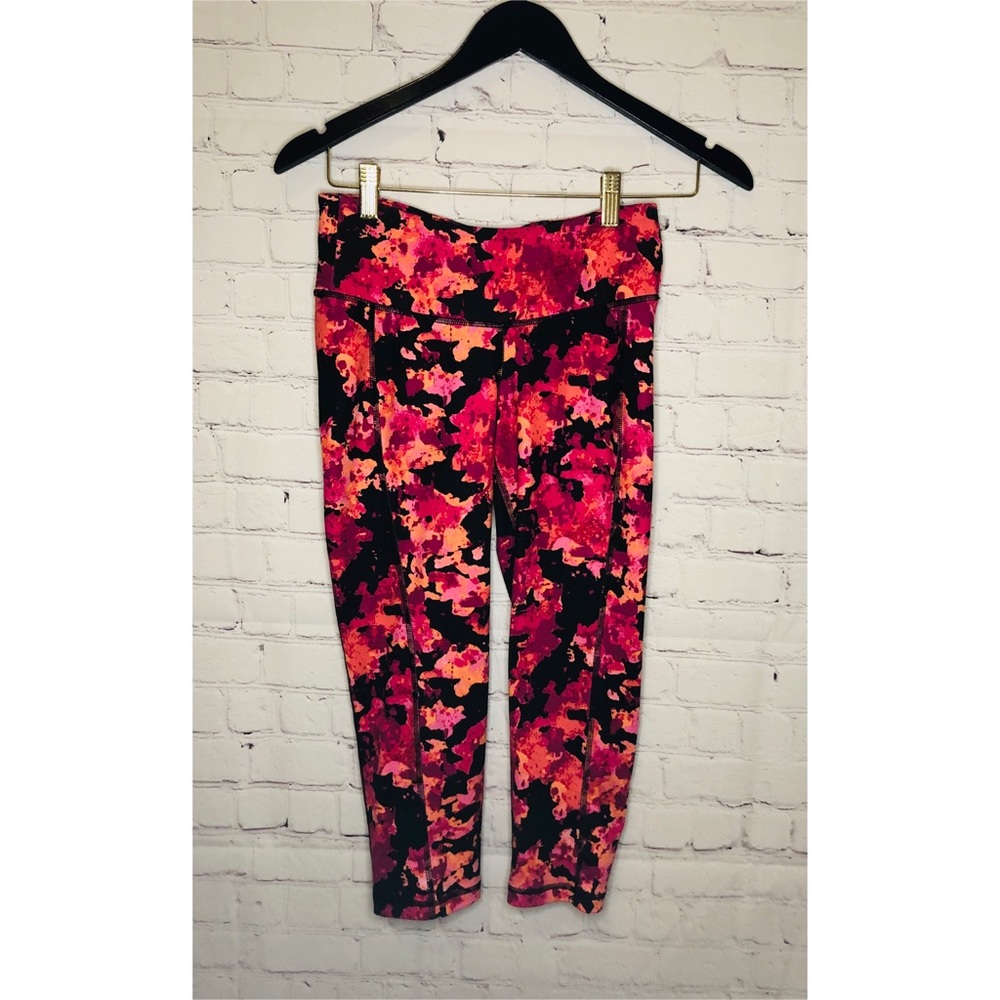 Old Navy Activewear Leggings Pink/Black Print Sz S